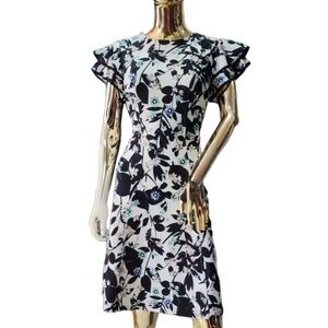 Tommy Hilfiger Florel Flutter-Sleeve Dress Size 4